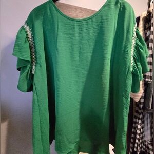 Flowy Kelly Green Top